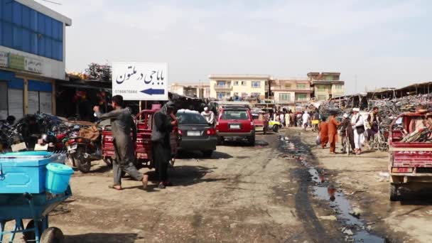 Unidentified People Market Kabul Capital Afghanistan Circa May 2019 — Stockvideo