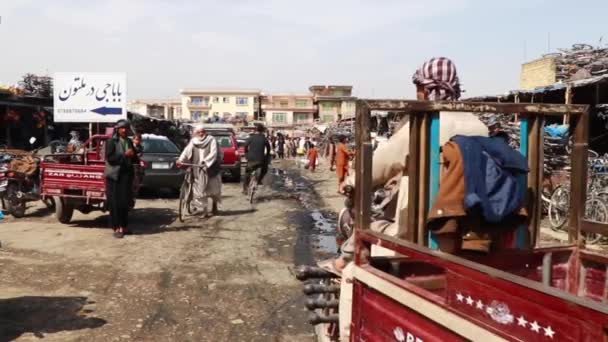 Unidentified People Market Kabul Capital Afghanistan Circa May 2019 — Stok video