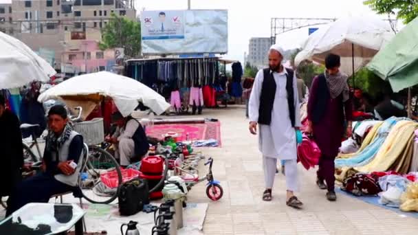 Unidentified People Market Kabul Capital Afghanistan Circa May 2019 — Vídeos de Stock