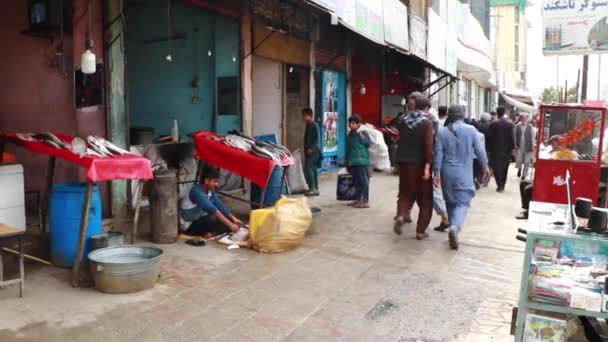 Unidentified People Market Kabul Capital Afghanistan Circa May 2019 — Stock videók