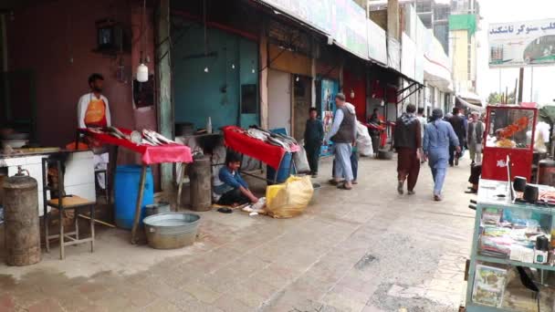 Unidentified People Market Kabul Capital Afghanistan Circa May 2019 — Vídeo de Stock