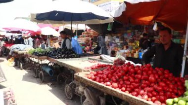 Unidentified people at a market in Kabul, the capital of Afghanistan, circa May 2019