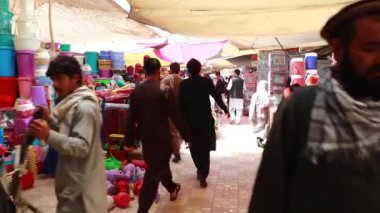 Unidentified people at a market in Kabul, the capital of Afghanistan, circa May 2019