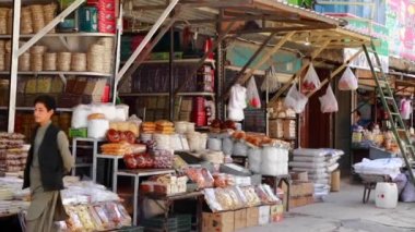 Shops in Kabul, the capital of Afghanistan, circa May 2019