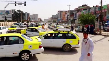 Street traffic in Kabul, the capital of Afghanistan, circa May 2019