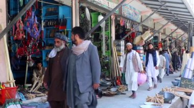 Shops in Kabul, the capital of Afghanistan, circa May 2019