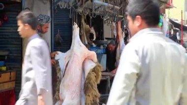 Unidentified people at a market in Kabul, the capital of Afghanistan, circa May 2019