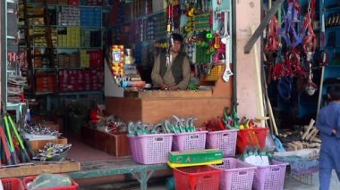 Unidentified people at a market in Kabul, the capital of Afghanistan, circa May 2019