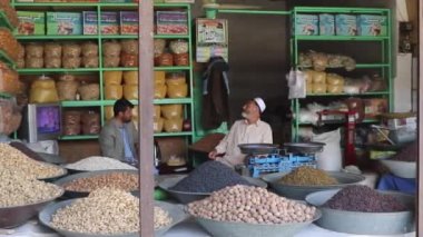 Unidentified people at a market in Kabul, the capital of Afghanistan, circa May 2019