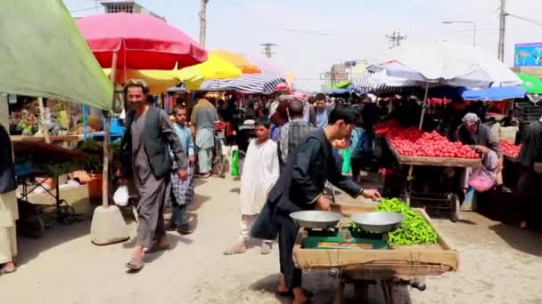 Unidentified People Market Kabul Capital Afghanistan Circa May 2019 — 图库视频影像