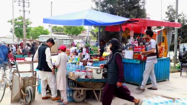Beeldmateriaal Van Stadsmarkt Kabul Afghanistan — Stockvideo