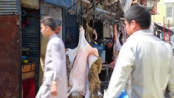 Unidentified People Market Kabul Capital Afghanistan Circa May 2019 — Stockvideo