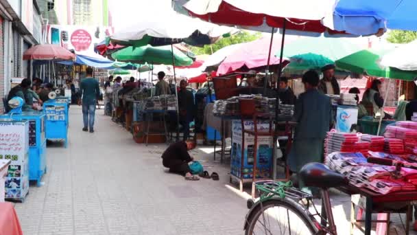 Unidentified People Market Kabul Capital Afghanistan Circa May 2019 — Video Stock