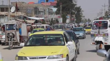 Street traffic in Kabul, the capital of Afghanistan, circa May 2019