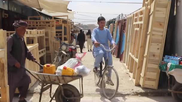 Unidentified People Market Kabul Capital Afghanistan Circa May 2019 — 图库视频影像