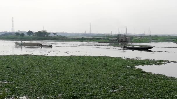 Річка Буріґанґа Південно Західній Околиці Дакки Столиці Бангладеш Приблизно Березні — стокове відео