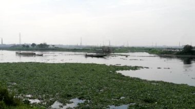 The Buriganga River in the Southwest outskirts of Dhaka, the capital of Bangladesh, circa March 2020