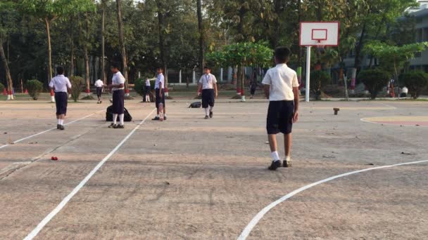 Unidentified Students Playing Cricket Dhaka Residential Model College Mohammadpur Dhaka — Wideo stockowe