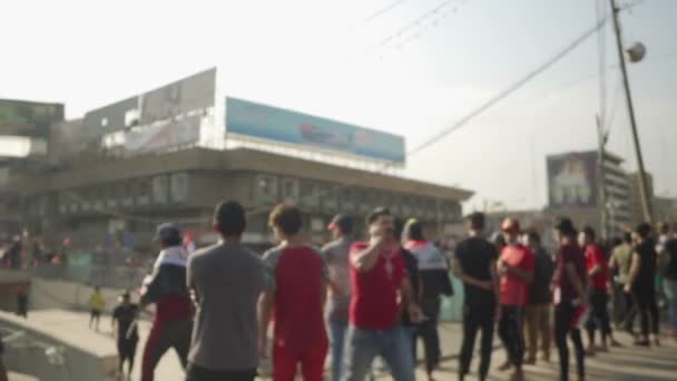 Unidentified People Demonstrating Iraqi Government 2019 Iraqi Protests Also Named — Video