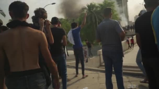 Unidentified People Demonstrating Iraqi Government 2019 Iraqi Protests Also Named — Wideo stockowe