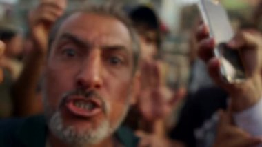 Unidentified people demonstrating against the Iraqi government at the 2019 Iraqi protests, also named Tishreen Revolution or Iraqi Intifada in Baghdad, 2019
