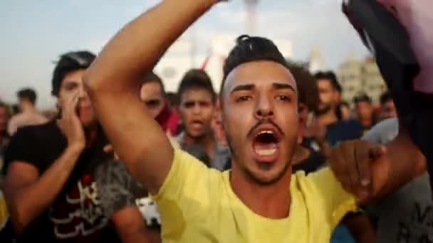 Unidentified People Demonstrating Iraqi Government 2019 Iraqi Protests Also Named — Video Stock