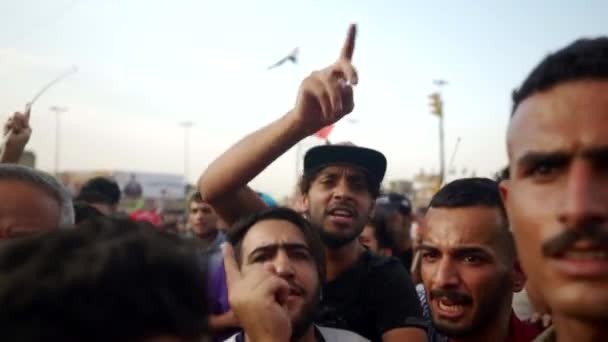 Unidentified People Demonstrating Iraqi Government 2019 Iraqi Protests Also Named — Video