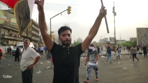 Unidentified People Demonstrating Iraqi Government 2019 Iraqi Protests Also Named — 비디오