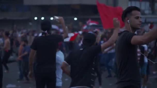 Unidentified People Demonstrating Iraqi Government 2019 Iraqi Protests Also Named — Stockvideo