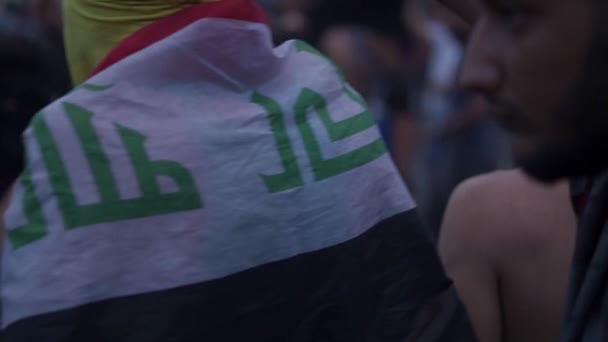 Unidentified People Demonstrating Iraqi Government 2019 Iraqi Protests Also Named — Vídeo de Stock