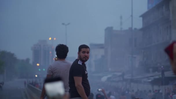 Unidentified People Demonstrating Iraqi Government 2019 Iraqi Protests Also Named — Stockvideo