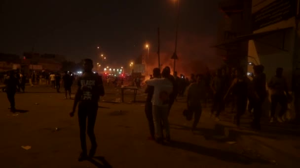 Unidentified People Demonstrating Iraqi Government 2019 Iraqi Protests Also Named — Vídeo de Stock