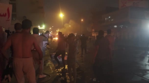 Unidentified People Demonstrating Iraqi Government 2019 Iraqi Protests Also Named — Stock video