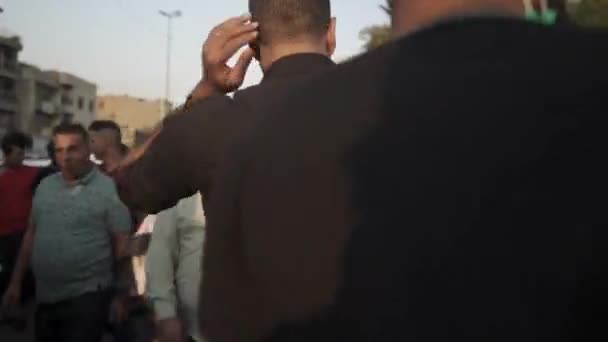 Unidentified People Demonstrating Iraqi Government 2019 Iraqi Protests Also Named — Stock video