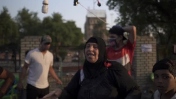 Azonosítatlan Személyek Tüntetnek Iraki Kormány Ellen 2019 Iraki Tüntetéseken Más — Stock videók