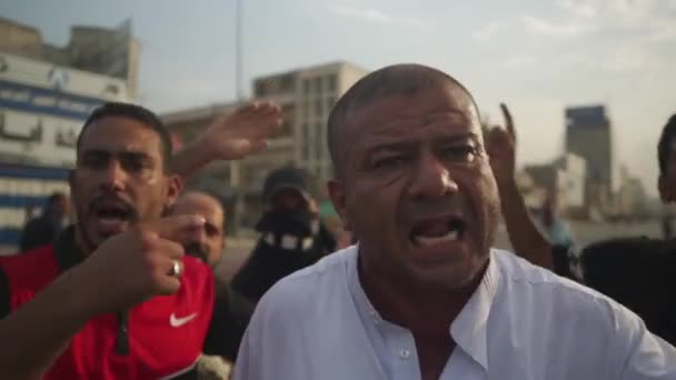 Unidentified People Demonstrating Iraqi Government 2019 Iraqi Protests Also Named — Video