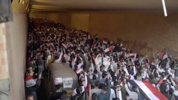 Unidentified People Demonstrating Iraqi Government 2019 Iraqi Protests Also Named — 图库视频影像