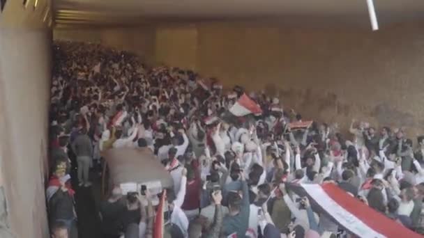 Unidentified People Demonstrating Iraqi Government 2019 Iraqi Protests Also Named — 图库视频影像