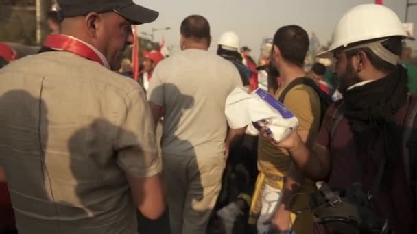 Unidentified People Demonstrating Iraqi Government 2019 Iraqi Protests Also Named — Stok video