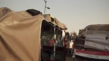 Unidentified people demonstrating against the Iraqi government at the 2019 Iraqi protests, also named Tishreen Revolution or Iraqi Intifada in Baghdad, 2019