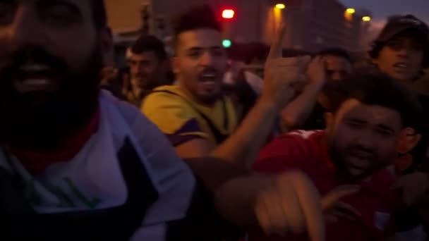 Unidentified People Demonstrating Iraqi Government 2019 Iraqi Protests Also Named — Stockvideo