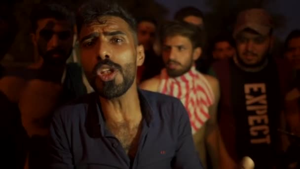 Unidentified People Demonstrating Iraqi Government 2019 Iraqi Protests Also Named — Video Stock