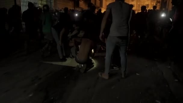 Unidentified People Demonstrating Iraqi Government 2019 Iraqi Protests Also Named — Video Stock