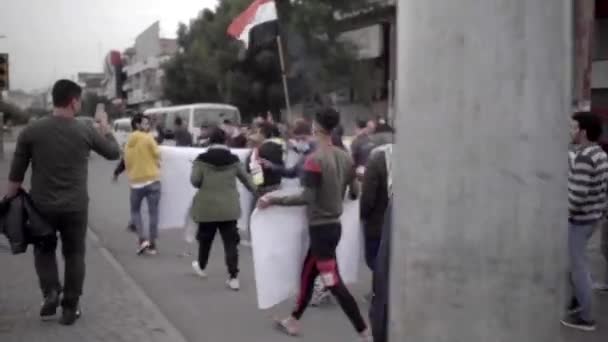 Unidentified People Demonstrating Iraqi Government 2019 Iraqi Protests Also Named – Stock-video