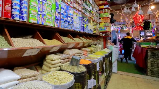 Unidentified People Market Gaza City West Bank Largest City State — Stok Video