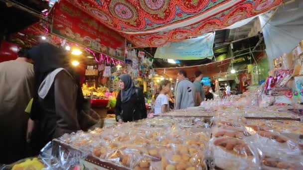 Unidentified People Market Gaza City West Bank Largest City State — Stockvideo