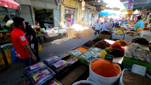 Orang Tak Dikenal Pasar Kota Gaza Tepi Barat Kota Terbesar — Stok Video