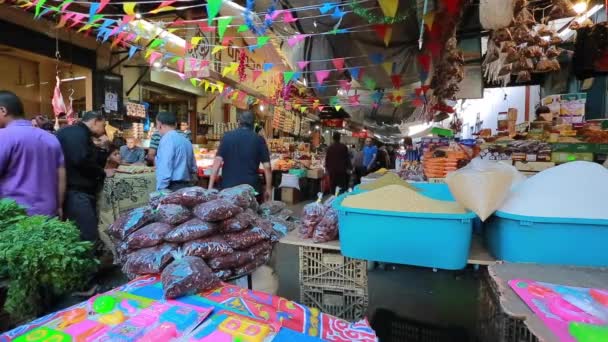 Unidentified People Market Gaza City West Bank Largest City State — Αρχείο Βίντεο