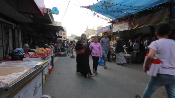 Unidentified People Market Gaza City West Bank Largest City State — Stock videók