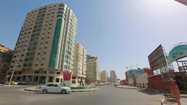 Unidentified People Street Traffic Gaza City West Bank Largest City — Stock video